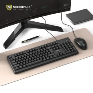 Micropack KM-2005 Black Wired Keyboard & Mouse Combo